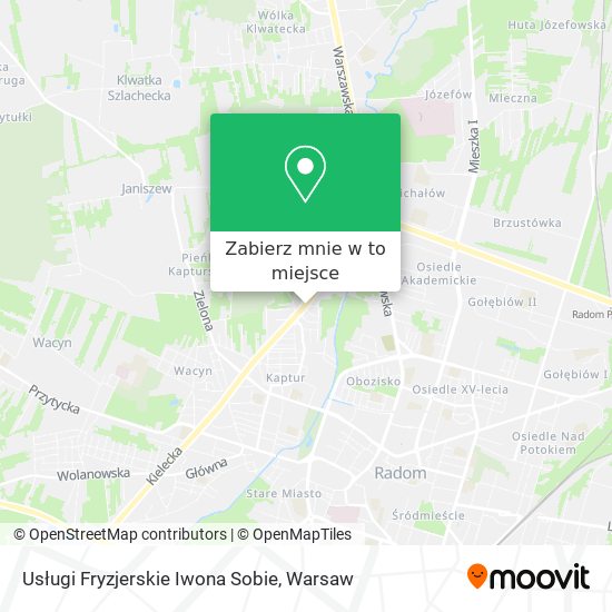 Mapa Usługi Fryzjerskie Iwona Sobie