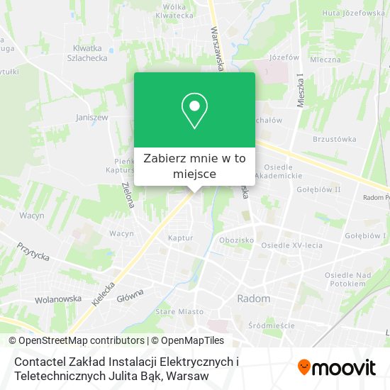 Mapa Contactel Zakład Instalacji Elektrycznych i Teletechnicznych Julita Bąk