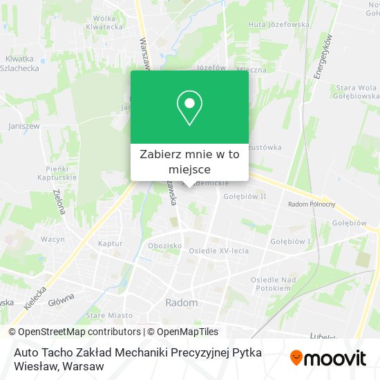 Mapa Auto Tacho Zakład Mechaniki Precyzyjnej Pytka Wiesław