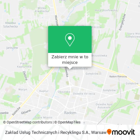 Mapa Zakład Usług Technicznych i Recyklingu S.A.