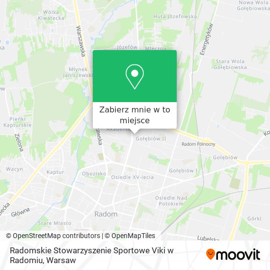 Mapa Radomskie Stowarzyszenie Sportowe Viki w Radomiu