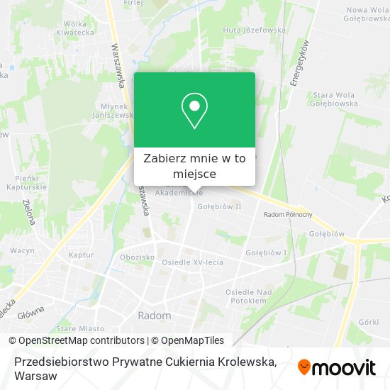 Mapa Przedsiebiorstwo Prywatne Cukiernia Krolewska