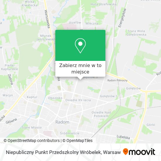 Mapa Niepubliczny Punkt Przedszkolny Wróbelek