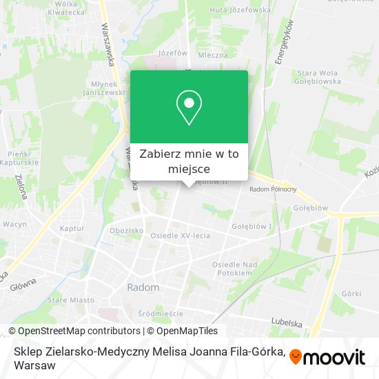 Mapa Sklep Zielarsko-Medyczny Melisa Joanna Fila-Górka