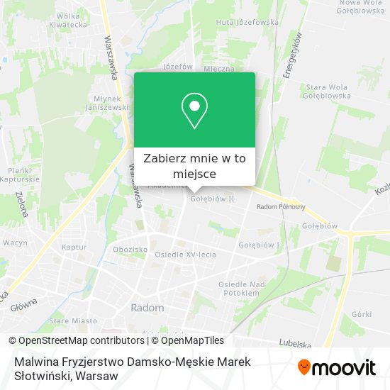 Mapa Malwina Fryzjerstwo Damsko-Męskie Marek Słotwiński