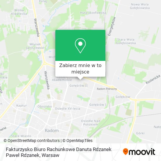 Mapa Fakturzysko Biuro Rachunkowe Danuta Rdzanek Paweł Rdzanek