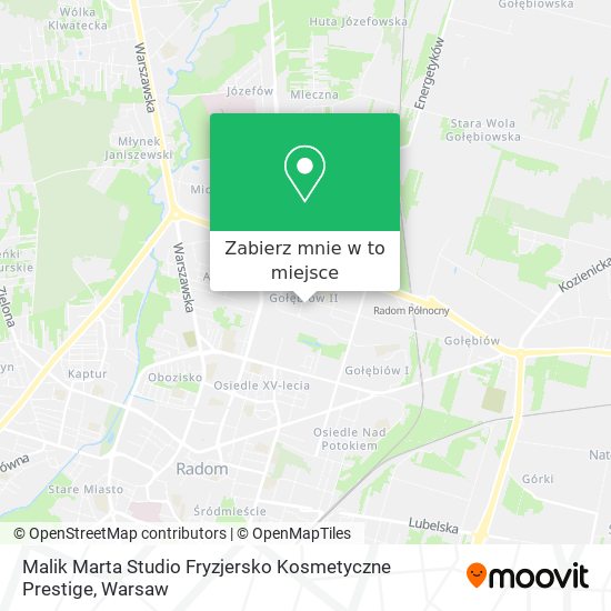 Mapa Malik Marta Studio Fryzjersko Kosmetyczne Prestige