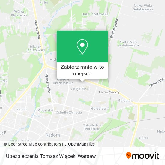 Mapa Ubezpieczenia Tomasz Wiącek