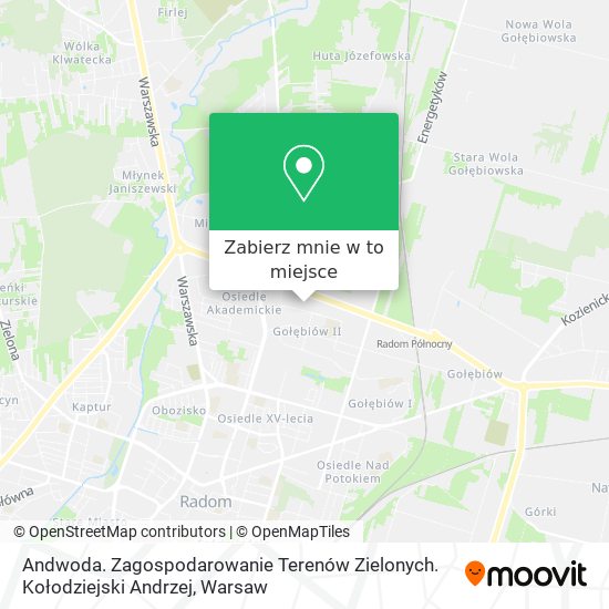 Mapa Andwoda. Zagospodarowanie Terenów Zielonych. Kołodziejski Andrzej