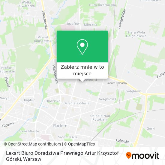 Mapa Lexart Biuro Doradztwa Prawnego Artur Krzysztof Górski