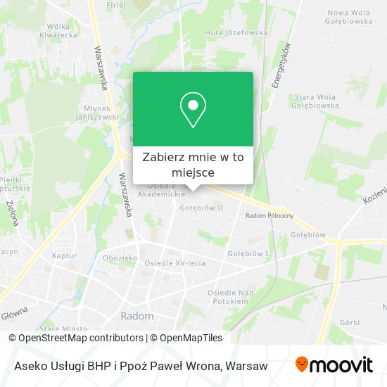 Mapa Aseko Usługi BHP i Ppoż Paweł Wrona