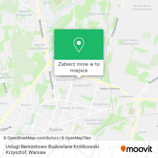 Mapa Usługi Remontowo Budowlane Królikowski Krzysztof