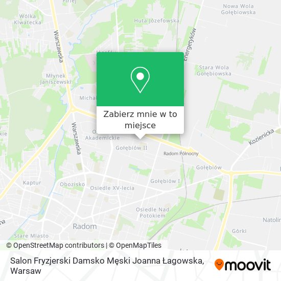 Mapa Salon Fryzjerski Damsko Męski Joanna Łagowska