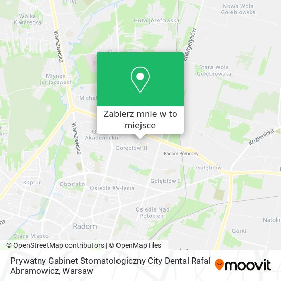 Mapa Prywatny Gabinet Stomatologiczny City Dental Rafal Abramowicz