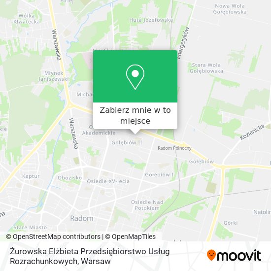 Mapa Żurowska Elżbieta Przedsiębiorstwo Usług Rozrachunkowych