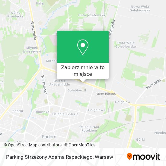 Mapa Parking Strzeżony Adama Rapackiego