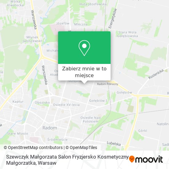 Mapa Szewczyk Małgorzata Salon Fryzjersko Kosmetyczny Małgorzatka