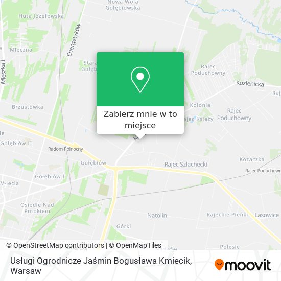 Mapa Usługi Ogrodnicze Jaśmin Bogusława Kmiecik