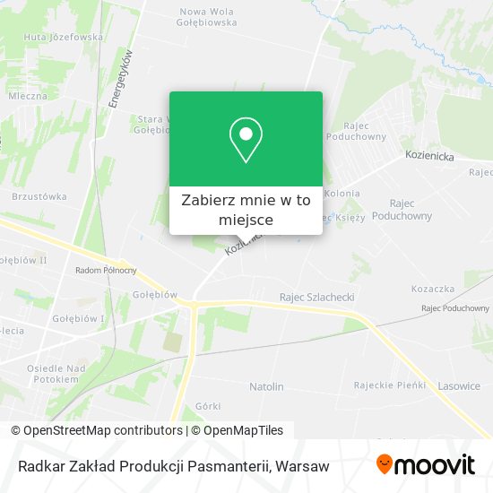 Mapa Radkar Zakład Produkcji Pasmanterii