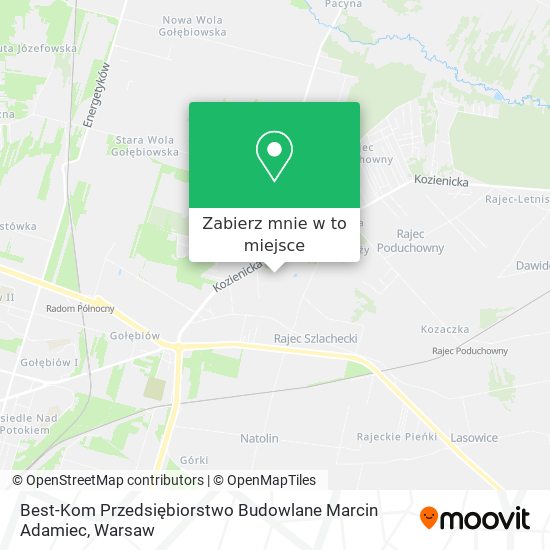 Mapa Best-Kom Przedsiębiorstwo Budowlane Marcin Adamiec