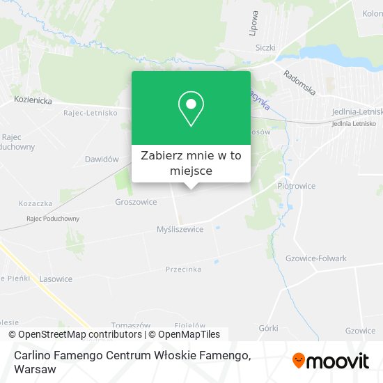 Mapa Carlino Famengo Centrum Włoskie Famengo