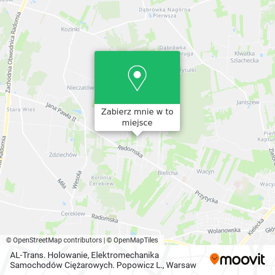 Mapa AL-Trans. Holowanie, Elektromechanika Samochodów Ciężarowych. Popowicz L.