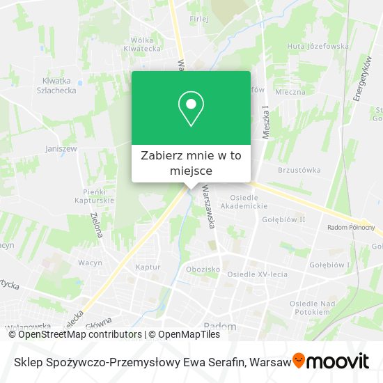 Mapa Sklep Spożywczo-Przemysłowy Ewa Serafin