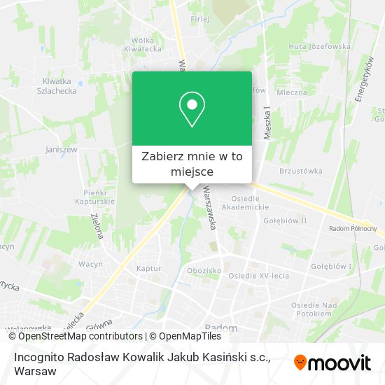 Mapa Incognito Radosław Kowalik Jakub Kasiński s.c.