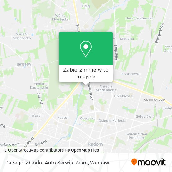 Mapa Grzegorz Górka Auto Serwis Resor