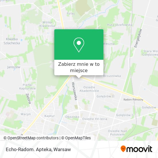 Mapa Echo-Radom. Apteka