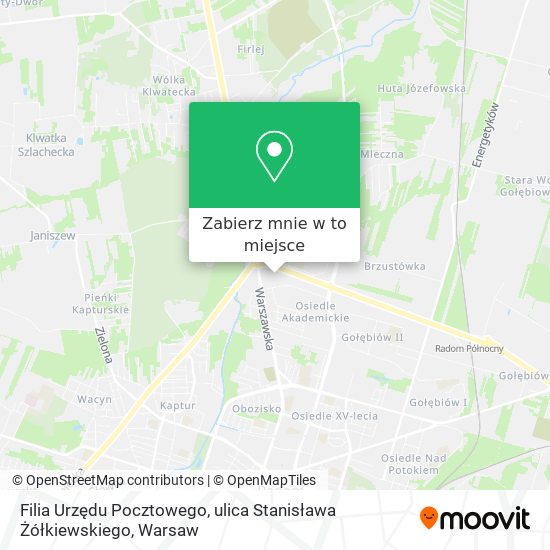 Mapa Filia Urzędu Pocztowego, ulica Stanisława Żółkiewskiego