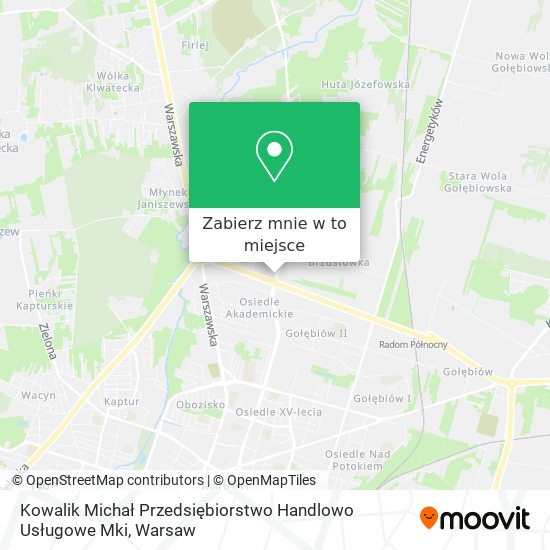 Mapa Kowalik Michał Przedsiębiorstwo Handlowo Usługowe Mki