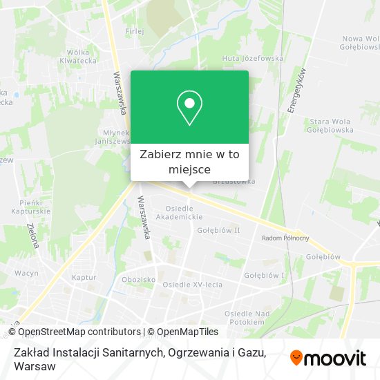 Mapa Zakład Instalacji Sanitarnych, Ogrzewania i Gazu