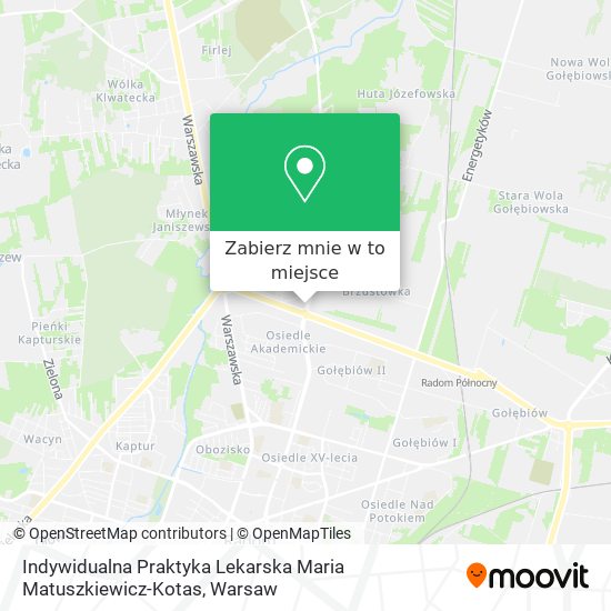 Mapa Indywidualna Praktyka Lekarska Maria Matuszkiewicz-Kotas