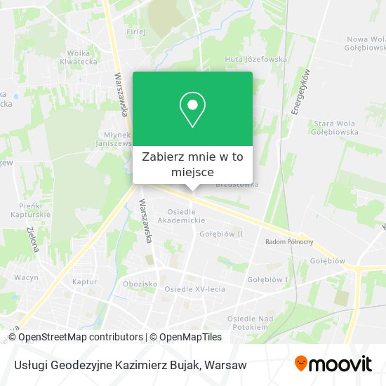 Mapa Usługi Geodezyjne Kazimierz Bujak