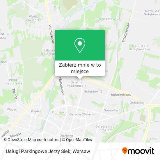 Mapa Usługi Parkingowe Jerzy Siek