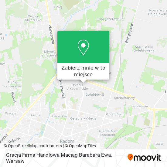 Mapa Gracja Firma Handlowa Maciąg Barabara Ewa