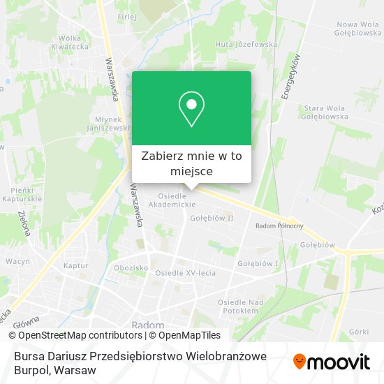 Mapa Bursa Dariusz Przedsiębiorstwo Wielobranżowe Burpol