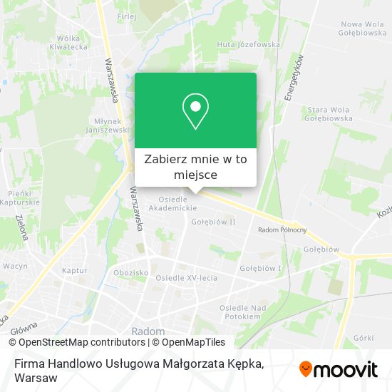 Mapa Firma Handlowo Usługowa Małgorzata Kępka