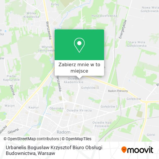 Mapa Urbanelis Bogusław Krzysztof Biuro Obsługi Budownictwa