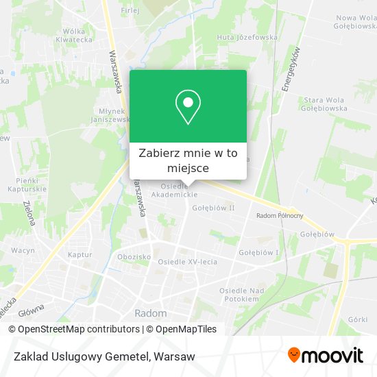 Mapa Zaklad Uslugowy Gemetel