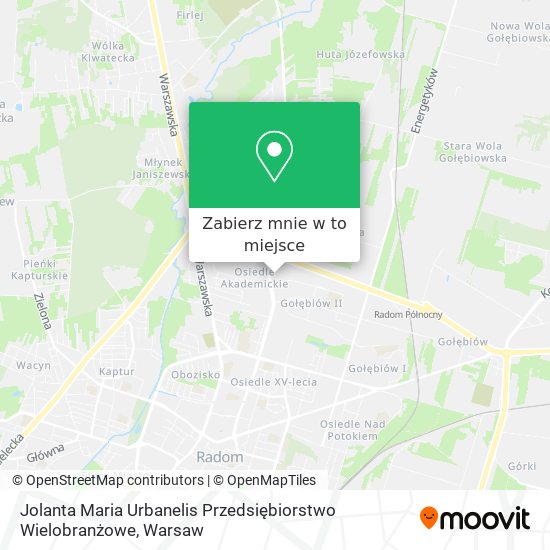 Mapa Jolanta Maria Urbanelis Przedsiębiorstwo Wielobranżowe