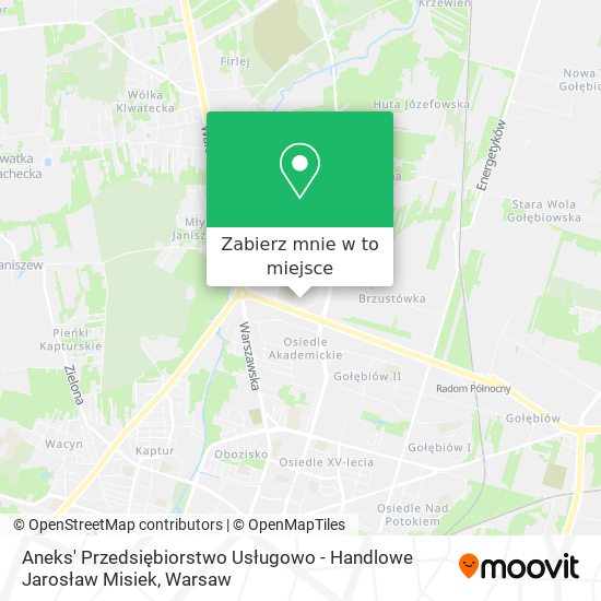 Mapa Aneks' Przedsiębiorstwo Usługowo - Handlowe Jarosław Misiek