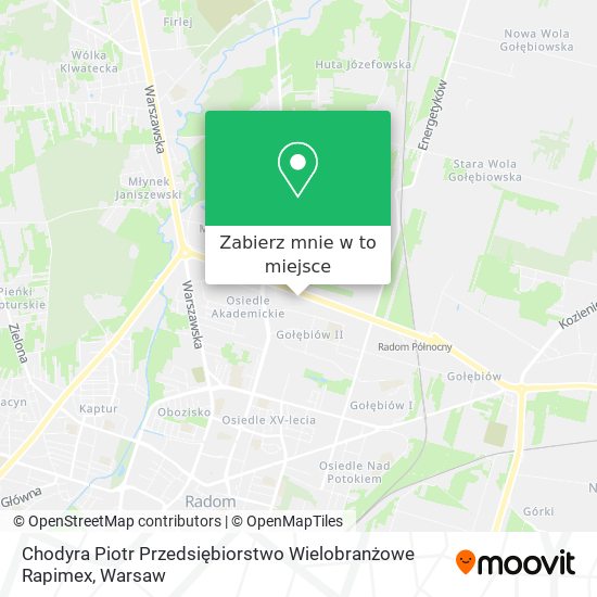 Mapa Chodyra Piotr Przedsiębiorstwo Wielobranżowe Rapimex