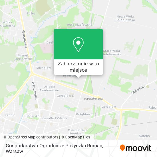 Mapa Gospodarstwo Ogrodnicze Pożyczka Roman