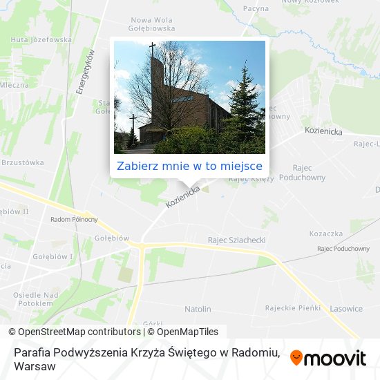 Mapa Parafia Podwyższenia Krzyża Świętego w Radomiu