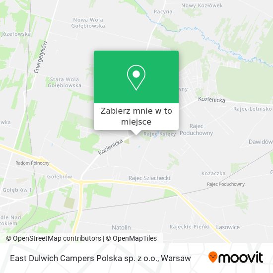 Mapa East Dulwich Campers Polska sp. z o.o.