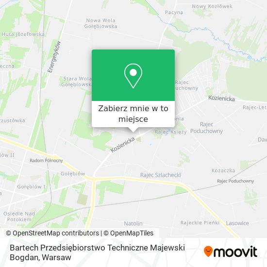 Mapa Bartech Przedsiębiorstwo Techniczne Majewski Bogdan