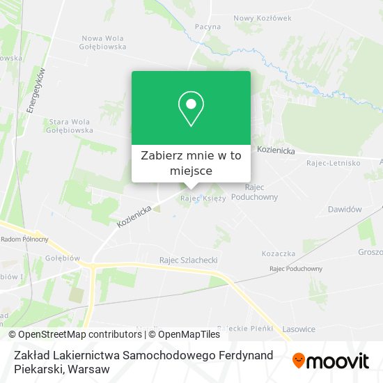 Mapa Zakład Lakiernictwa Samochodowego Ferdynand Piekarski