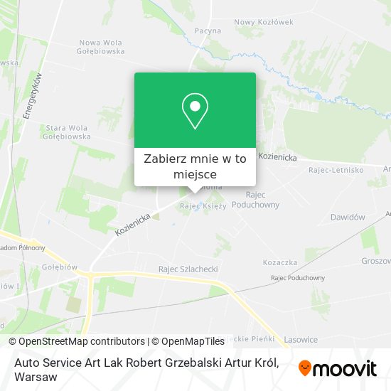 Mapa Auto Service Art Lak Robert Grzebalski Artur Król